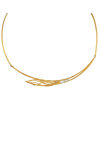 Necklace 14ct Gold Wave by SAVVIDIS with Zircon