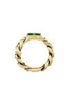 CHIARA FERRAGNI Chain 18ct Gold Plated Ring with Zircon (Νo 16)