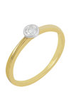 Μονόπετρο δαχτυλίδι SAVVIDIS από χρυσό 18K με διαμάντια (Νο 53)