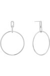 ANIA HAIE Cable Link Hoop Starling Silver Rhodium Plated Earrings Set