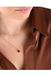 SOLEDOR 14ct Rose Gold Necklace Precious with Ruby