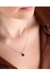 SOLEDOR 14ct White Gold Necklace Precious with Sapphire
