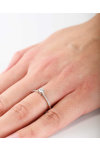 Μονόπετρο δαχτυλίδι FaCad'oro από λευκόχρυσο 18K με διαμάντι (Νο 53)