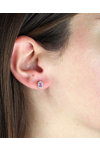 Earrings 18ct Rose Gold with Sapphire and Diamond by FaCaDoro