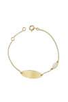Bracelet 14K Gold Military Tag with Design of Cloud by Ino&Ibo