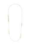 JCOU Unchain 14ct Gold-Plated Sterling Silver Necklace with White Zircon