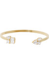 JCOU Multi Stone 14ct Gold-Plated Sterling Silver Bracelet with White Zircon