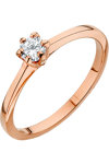 VOGUE Starling Silver 925 Ring Rose Gold Plated with Crystals
