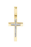 14ct Gold Cross with Zircon by Savvidis