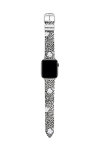 TED Seasonal Patterns Black & White Leather Strap for APPLE Watches 38-40 mm
