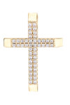 14ct Gold Cross with Zircon by Savvidis