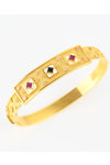 18ct Gold bracelet with Diamonds, Ruby and Sapphire by Savvidis