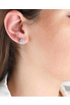 14ct White Gold Earrings with Zircon by FaCaDoro