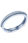 18ct White Gold Ring with Diamond by FaCaDoro (No 54)