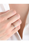 Μονόπετρο δαχτυλίδι SAVVIDIS από λευκόχρυσο 18Κ και διαμάντι (No 52)