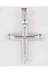 Βαπτιστικός σταυρός SAVVIDIS από λευκόχρυσο 14Κ με ζιργκόν