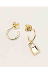 PDPAOLA Engrave Me Bond Earrings made of 18ct-Gold-Plated Sterling Silver