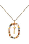 PDPAOLA Letters 2021 Letter T Necklace made of 18ct-Gold-Plated Sterling Silver