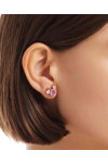 Σκουλαρίκια DOUKISSA NOMIKOU Happiness Stud Earrings (Pinkish Zircon Stones)