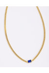 Gold plated Sterling Silver Necklace with Ζιrcons by KIKI Solar Collection