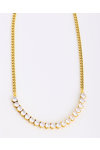 Gold plated Sterling Silver Necklace with Ζιrcons by KIKI Star Collection