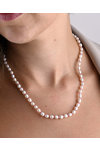 Fresh Water Pearl Necklace With a Silver Clasp by SAVVIDIS