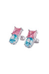 CHIARA FERRAGNI Princess Rainbow Rhodium Plated Earrings with Zircons