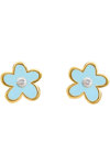 Σκουλαρίκια DOUKISSA NOMIKOU Blue Flower Stud Earrings