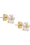 DOUKISSA NOMIKOU Little Pearl Flower Stud Earrings