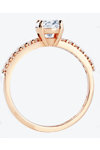 Μονόπετρο δαχτυλίδι SOLEDOR της σειράς Oval Arden από ροζ χρυσό 14Κ με ζιργκόν (Νο 54)