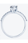 SOLEDOR Oval Arden 14ct White Gold Solitaire Ring with Zircon (No 53)