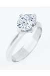 SOLEDOR Petal 14ct White Gold Solitaire Ring with Zircon (No 53)