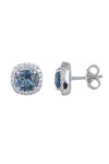 14ct White Gold Earrings with Zircons by SAVVIDIS