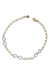 14ct Two-toned Gold Bracelet with Zircons by SAVVIDIS