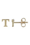 9ct Gold Initial Earring by SAVVIDIS