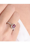 Ring 18ct Whitegold with Diamonds and Ruby (No 54) (No 54)