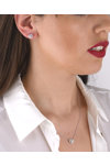Heart Earrings in 18k Whitegold with Diamonds by SAVVIDIS