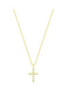 Necklace with cross in 18K Gold with Diamonds by SAVVIDIS