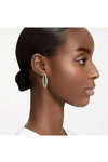 SWAROVSKI White Matrix hoop earrings (round cut)