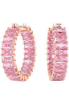 SWAROVSKI Pink Matrix hoop earrings (baguette cut)