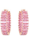 SWAROVSKI Pink Matrix hoop earrings (baguette cut)