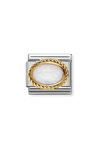 NOMINATION Link OVAL made of Stainless Steel and 18ct Gold with Opal