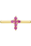 DOUKISSA NOMIKOU Ruby Cross Ring Pave (One Size)