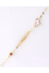Gold plated Silver Bracelet with Evil Eye and Unicorn by Ino&Ibo