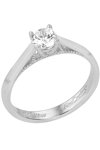 Solitaire Ring 14ct White Gold with Zircons by FaCaD’oro (No 54)
