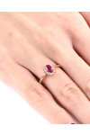 18ct Rose Gold Ring with Diamonds and Ruby (No 55)