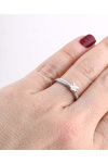 Μονόπετρο δαχτυλίδι FaCad'oro από λευκόχρυσο 18K με διαμάντι (Νο 54)