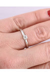 Μονόπετρο δαχτυλίδι SAVVIDIS από λευκόχρυσο 18Κ και διαμάντια (No 54)