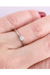 Μονόπετρο δαχτυλίδι SAVVIDIS από λευκόχρυσο 18Κ και διαμάντια (No 54)