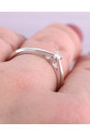 Μονόπετρο δαχτυλίδι SAVVIDIS από λευκόχρυσο 18Κ και διαμάντια (No 56)